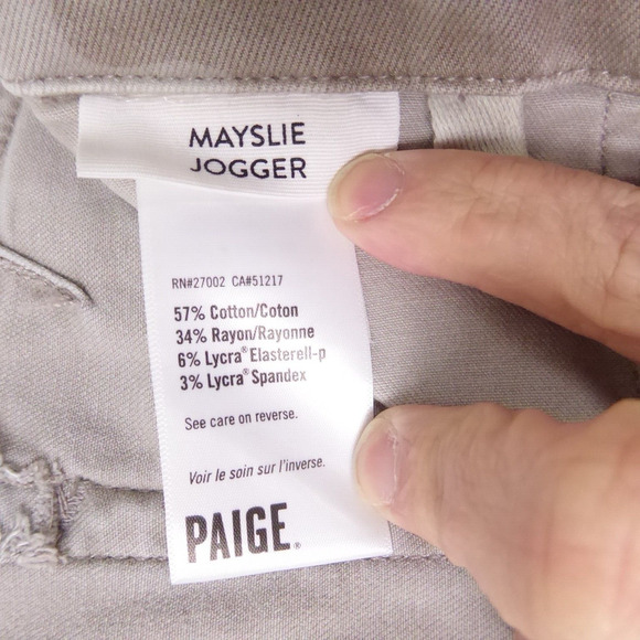 Paige Jogger Pants Womens SZ 26 Mayslie Jogger Mid Rise Camouflage Straight Leg - Picture 13 of 16
